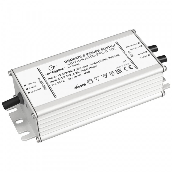 Блок питания Arlight ARPV-UH24100-PFC-0-10V 24V 100W IP67 4,2A 030284