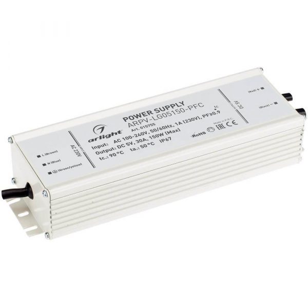 Блок питания Arlight ARPV-LG05150-PFC 5V 150W IP67 30A 015755