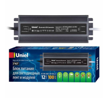 Блок питания Uniel 12V 100W IP67 8,3A UET-VAF-100A67 12V IP67 UL-00007576