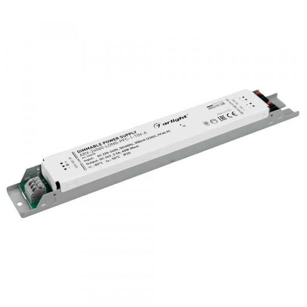 Блок питания Arlight ARV-24060-Long-PFC-1-10V-A 24V 60W IP20 2,5A 025478