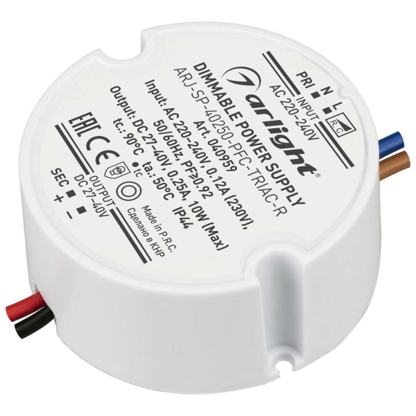 Драйвер Arlight ARJ-SP-40250-PFC-Triac-R 27-40V 10W IP44 0,25A 040959