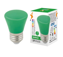 Лампа светодиодная Volpe E27 1W зеленая LED-D45-1W/GREEN/E27/FR/С BELL UL-00005640