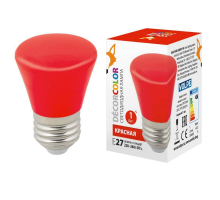 Лампа светодиодная Volpe E27 1W красная LED-D45-1W/RED/E27/FR/С BELL UL-00005638