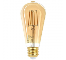 Лампа светодиодная филаментная ЭРА E27 7W 2400K прозрачная F-LED ST64-7W-824-E27 gold Б0047664