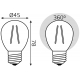 Лампа светодиодная филаментная Gauss E27 13W 2700K прозрачная 105802113