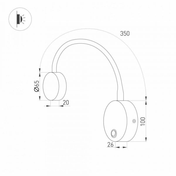 Бра Arlight SP-Son-R90-3W Warm3000 031395