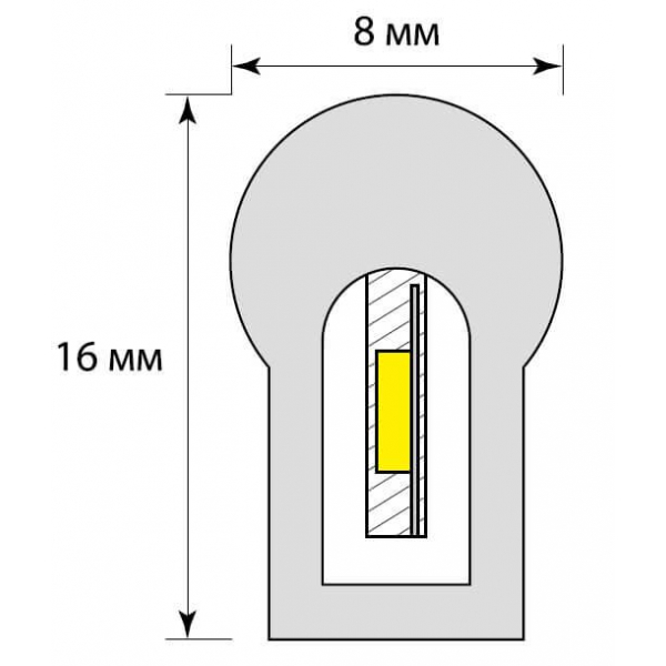 Гибкий неон Uniel 8W/m 120LED/m 2835SMD розовый 50M ULS-N21-2835-120LED/m-8mm-IP67-220V-8W/m-50M-Pink UL-00003768