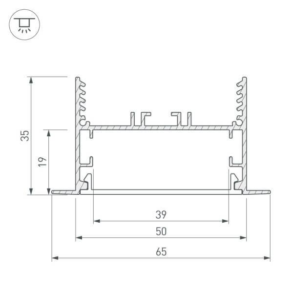 Коннектор T-образный Arlight SL-Linia65-F 030128