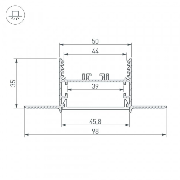 Коннектор угловой Arlight SL-Linia45-Fantom-135 030102