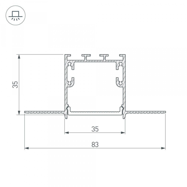 Коннектор угловой Arlight SL-Linia32-Fantom-135 030093