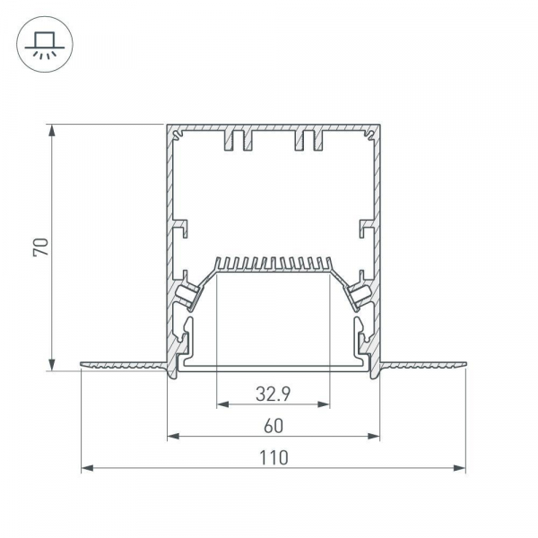 Коннектор угловой Arlight SL-Linia55-Fantom-135 030129