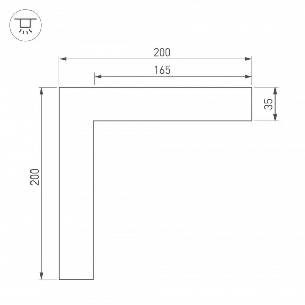 Коннектор L-образный внутренний Arlight SL-Line-5035 030114