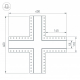 Коннектор X-образный Arlight SL-Linia55-Fantom 030134