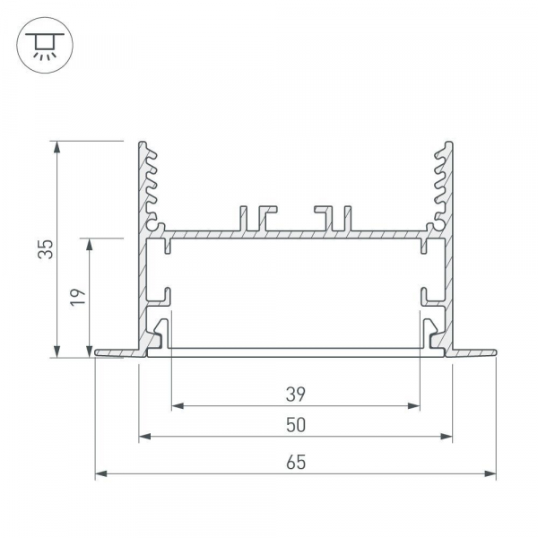 Коннектор угловой Arlight SL-Linia65-F-135 030123