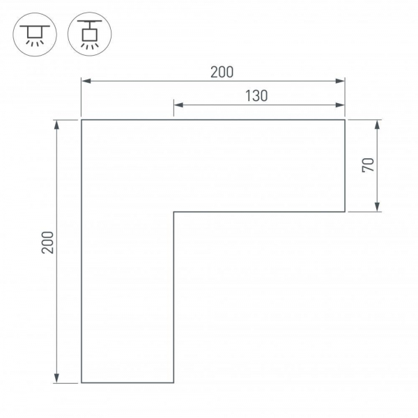 Коннектор L-образный внутренний Arlight SL-Line-6070 030139