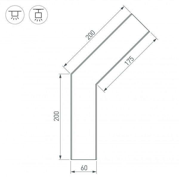 Коннектор угловой Arlight SL-Line-6070-135 030138