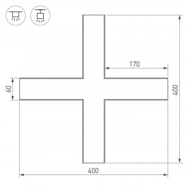 Коннектор X-образный Arlight SL-Line-6070 030143