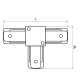 Коннектор T-образный Lightstar Barra 502136