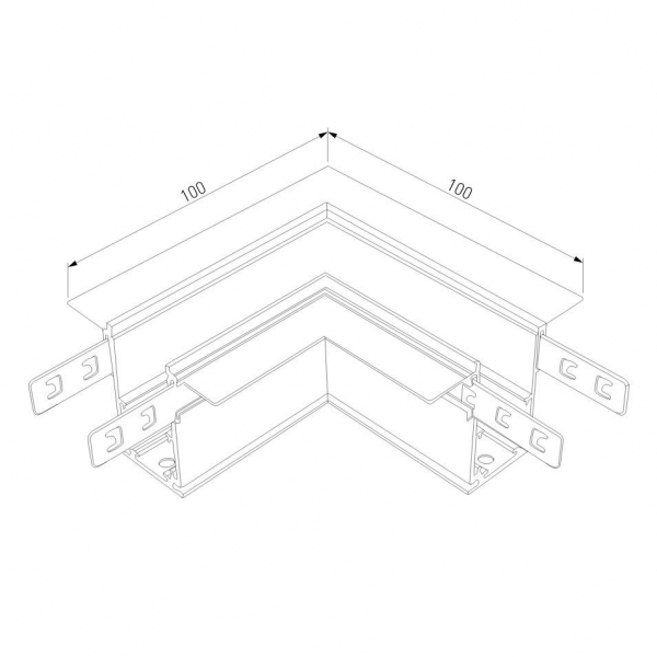 Коннектор L-образный внутренний Elektrostandard Slim Magnetic 85093/00 a057208