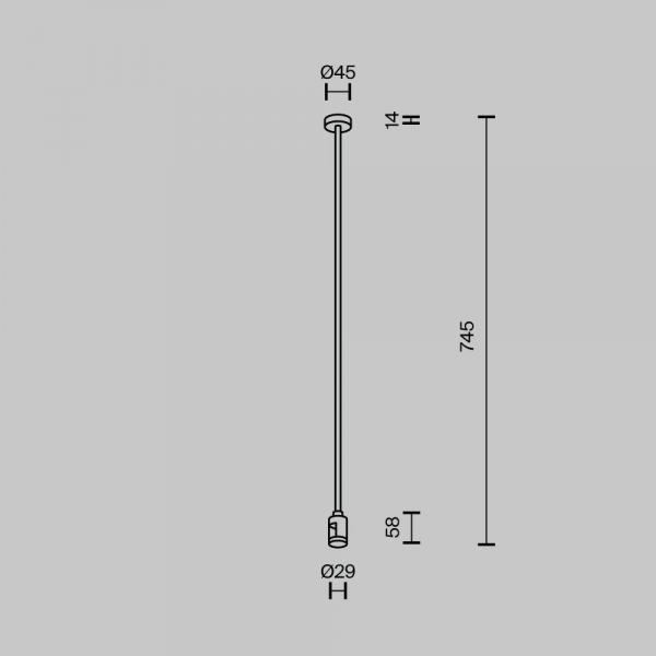 Крепление потолочное с вводом питания Maytoni Flarity TRA159C-B1-BS