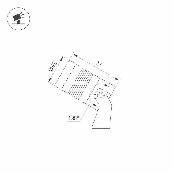 Уличный светодиодный светильник Arlight ALT-RAY-R42-5W Day4000 (RAL 6010, 25 deg, 230V) 042660