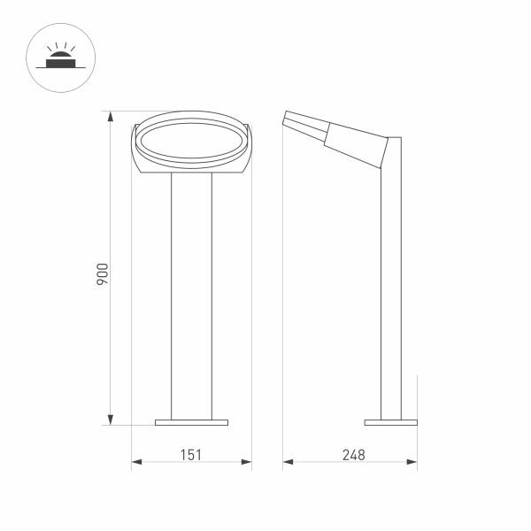 Уличный светодиодный светильник Arlight LGD-Eye-Boll-H900-6W Warm3000 029984