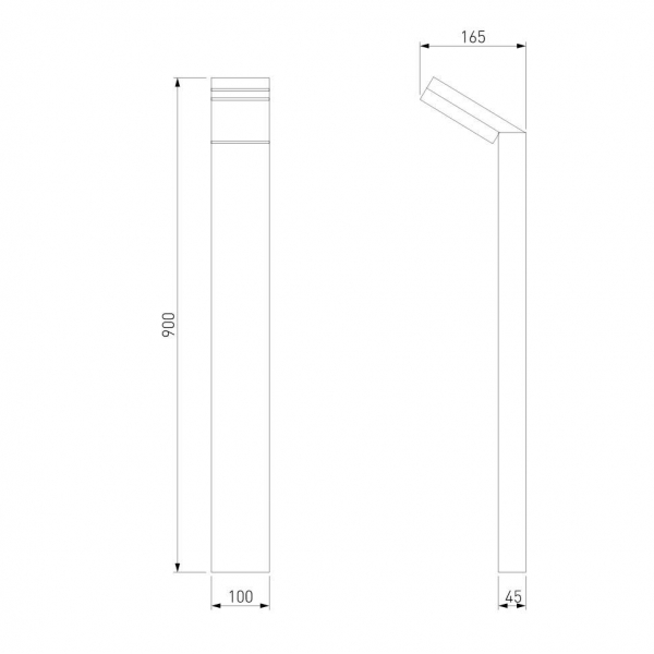 Уличный светодиодный светильник Elektrostandard Sensor 1542 Techno Led черный a053948