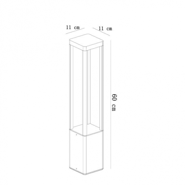 Уличный светодиодный светильник Arte Lamp Pherkad A2726PA-1BK