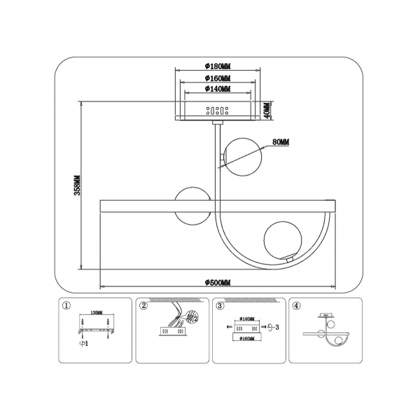 Потолочная светодиодная люстра Ambrella light Comfort LineTech FL66263