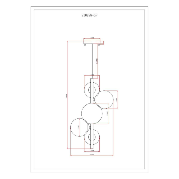 Подвесная люстра Moderli Molly V10788-5P