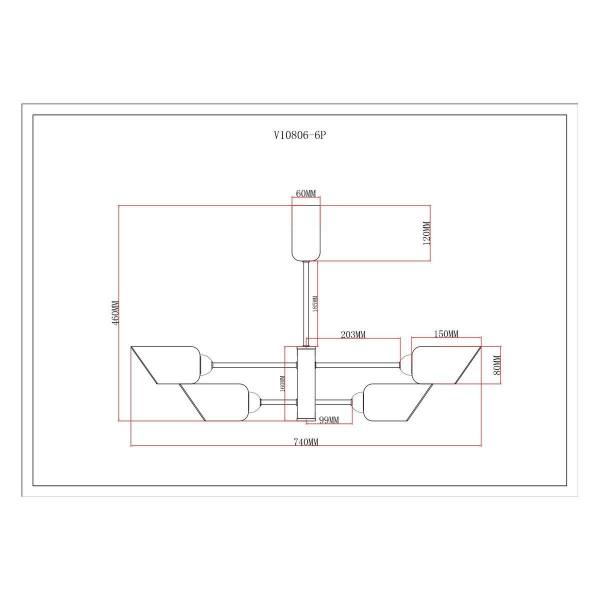 Потолочная люстра Moderli Avery V10806-6P