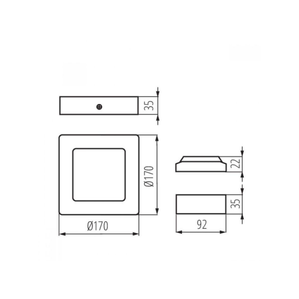 Потолочный светодиодный светильник Kanlux Kanti V2LED 12W-NW-SN 27212