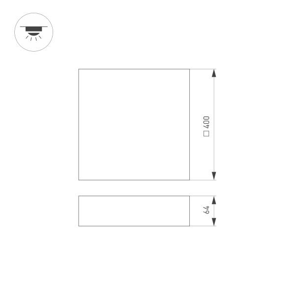 Потолочный светодиодный светильник Arlight SP-Quadro-S400x400-40W Day4000 034798