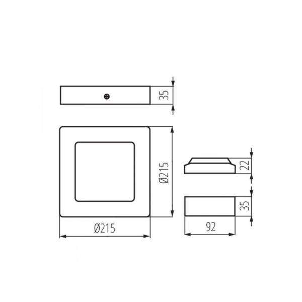 Потолочный светодиодный светильник Kanlux Kanti V2LED 18W-NW-SN 27213