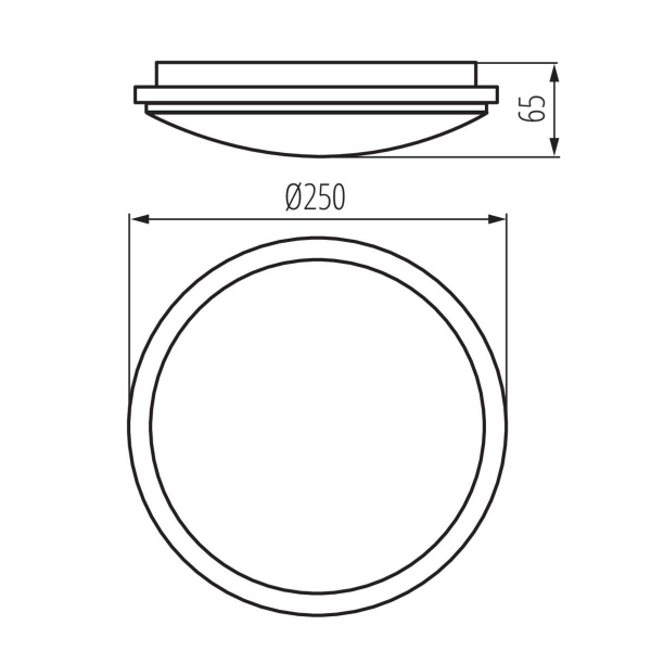 Настенно-потолочный светодиодный светильник Kanlux ORTE LED 18W-NW-O 29160