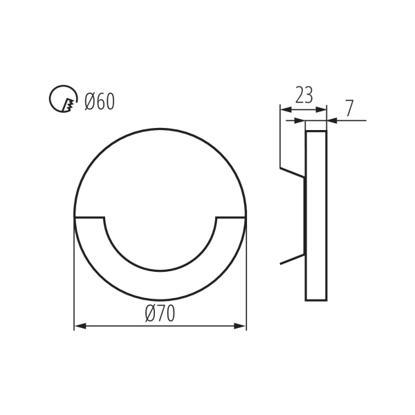 Подсветка для лестницы Kanlux SOLA LED P68 CW CZ 27080