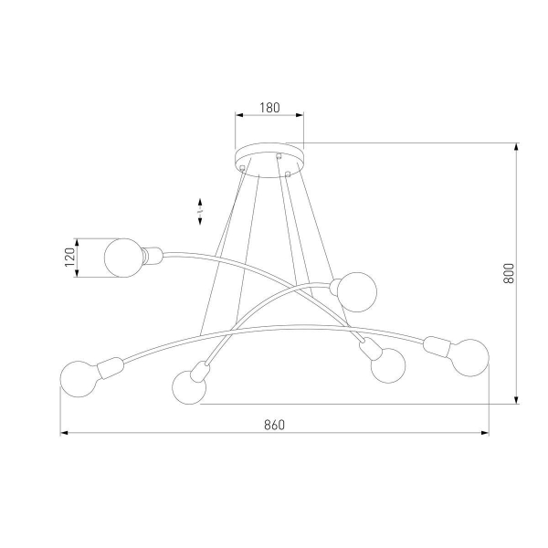 Подвесная люстра TK Lighting 2728 Helix Gold