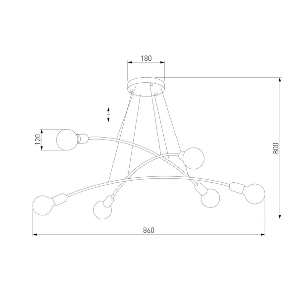 Подвесная люстра TK Lighting 2726 Helix