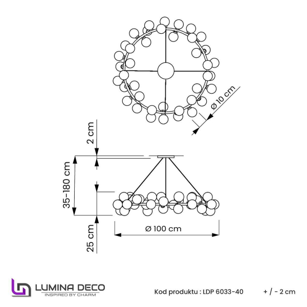 Подвесная люстра Lumina Deco Marsiada LDP 6033-40 CHR