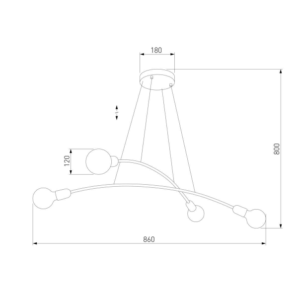 Подвесная люстра TK Lighting 2727 Helix Gold