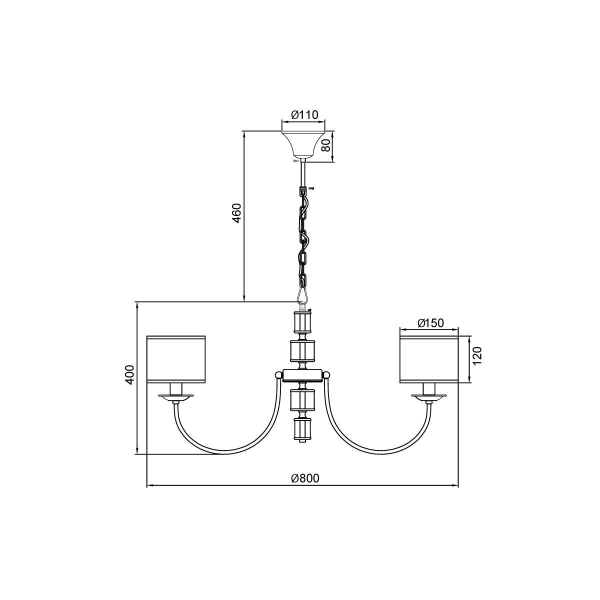 Подвесная люстра Vele Luce Soprano VL4194P08