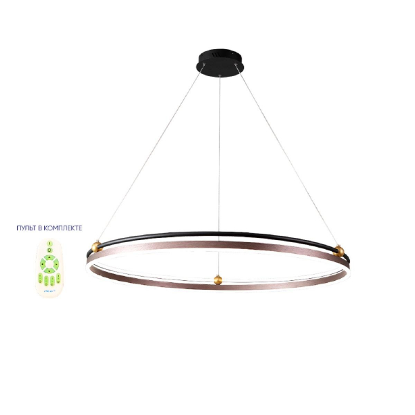 Подвесная люстра Crystal Lux FERNANDO SP88W LED D1000 COFFEE/BLACK