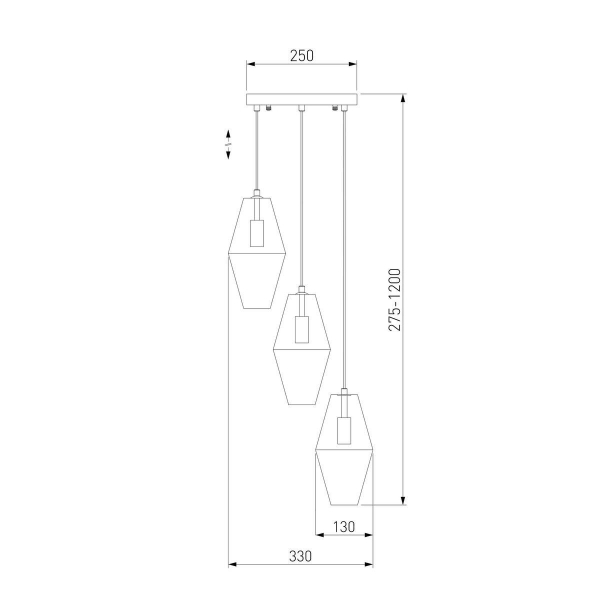 Подвесная люстра Eurosvet Prism 50236/3 янтарный