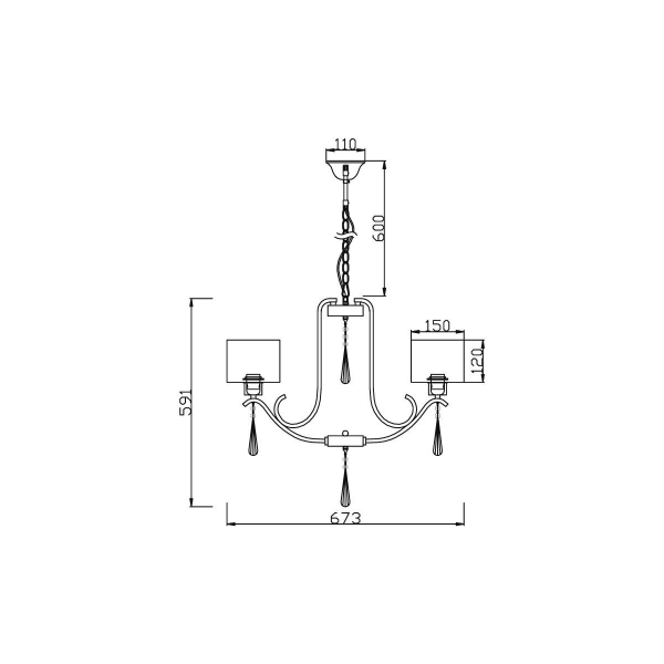 Подвесная люстра Vele Luce Platonico VL1623L05