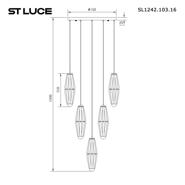 Подвесная люстра ST Luce Ciara SL1242.103.16