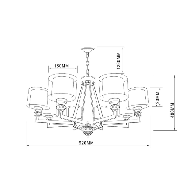 Подвесная люстра Vele Luce Lotus VL1053L08