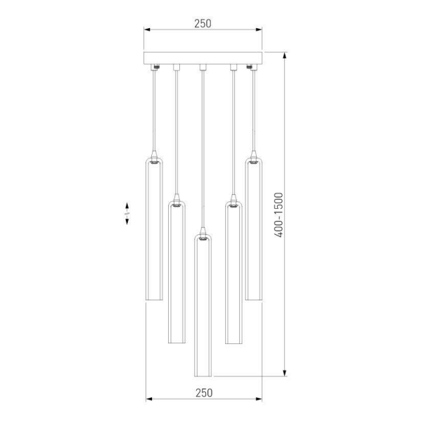 Подвесная люстра Eurosvet Lynn 50381/5 хром