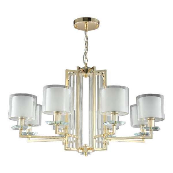 Подвесная люстра Crystal Lux Nicolas SP-PL8 Gold/White