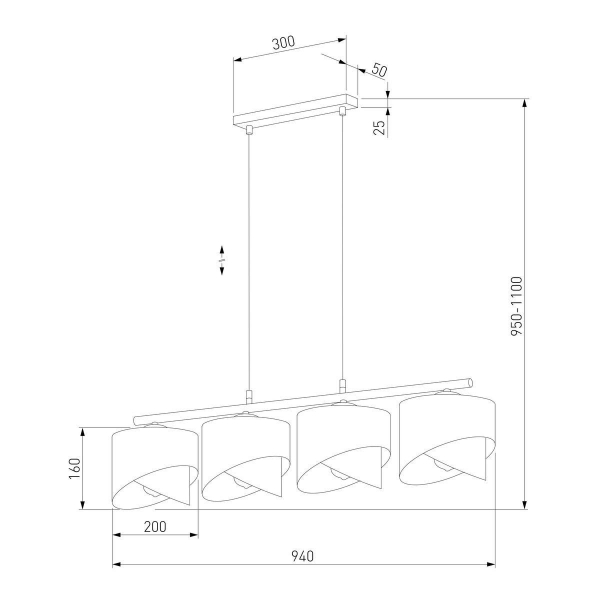 Подвесная люстра TK Lighting 4828 Marlon