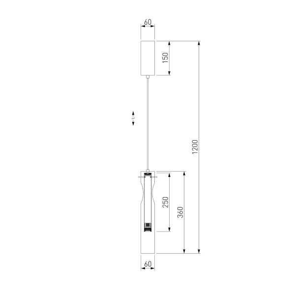 Подвесной светодиодный светильник Eurosvet Swan 50254/1 Led графит